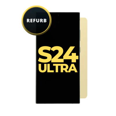 OLED and Digitizer Assembly for Samsung Galaxy S24 Ultra 5G Titanium Yellow (with Frame) (Refurbished)