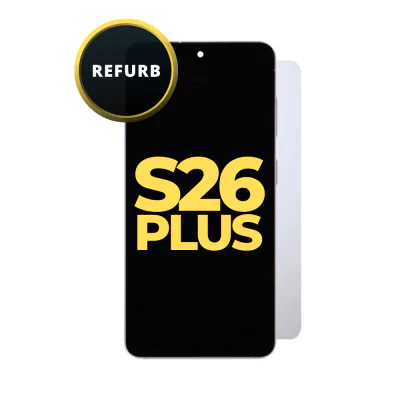 White refurbished OLED digitizer assembly with frame for Samsung Galaxy S26 Plus 5G