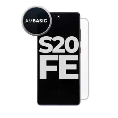 LCD and Digitizer Assembly for Samsung Galaxy S20 FE 5G Cloud White (With Frame) (Aftermarket)